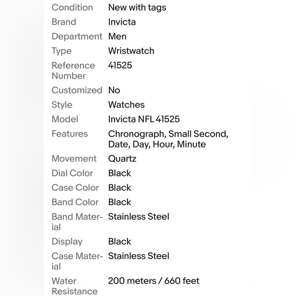 Dallas Cowboys Reserve Invicta Black and Gold Watch - Picture 4 of 5